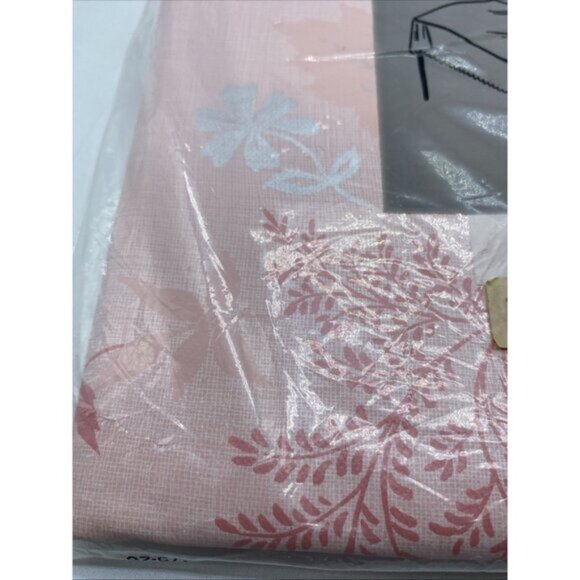 Vintage Soft Flannel Backed Vinyl Table Cloth Pink Scalloped Edges 52 X 52 Rare - Picture 11 of 13